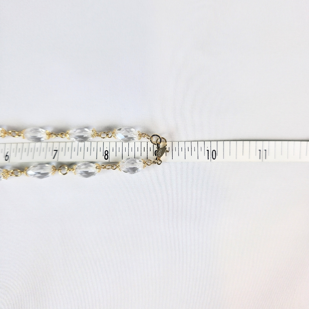 Vintage Farrah Crystal Necklace Signed Gold Plated Filigree Collar Statement - Picture 9 of 11